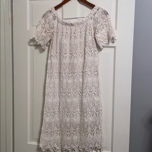 Velvet by Graham & Spencer White Crochet Dress
